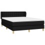 Cama box spring con colchón tela negro 140x200 cm de , Camas y somieres - Ref: Foro24-3127127, Precio: 456,47 €, Descuento: %