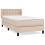 Box spring bed with cappuccino synthetic leather mattress 90x200 cm by , Beds and slatted bases - Ref: Foro24-3127294, Price:...