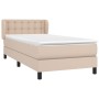 Box spring bed with cappuccino synthetic leather mattress 90x200 cm by , Beds and slatted bases - Ref: Foro24-3127294, Price:...