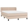 Cama box spring con colchón cuero sintético capuchino 140x200cm de , Camas y somieres - Ref: Foro24-3127318, Precio: 458,47 €...