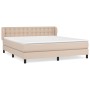 Cama box spring con colchón cuero sintético capuchino 160x200cm de , Camas y somieres - Ref: Foro24-3127324, Precio: 528,93 €...