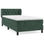 Cama box spring con colchón terciopelo verde oscuro 80x200 cm de , Camas y somieres - Ref: Foro24-3127640, Precio: 277,17 €, ...