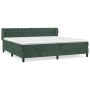 Box spring bed with dark green velvet mattress 200x200 cm by , Beds and slatted bases - Ref: Foro24-3127694, Price: 606,67 €,...