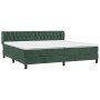 Box spring bed with dark green velvet mattress 200x200 cm by , Beds and slatted bases - Ref: Foro24-3127694, Price: 606,67 €,...