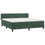 Cama box spring con colchón terciopelo verde oscuro 160x200 cm de , Camas y somieres - Ref: Foro24-3127682, Precio: 507,97 €,...