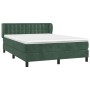 Cama box spring con colchón terciopelo verde oscuro 140x190 cm de , Camas y somieres - Ref: Foro24-3127730, Precio: 464,00 €,...