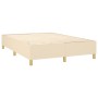 Cama box spring con colchón tela color crema 140x190 cm de , Camas y somieres - Ref: Foro24-3128842, Precio: 539,73 €, Descue...