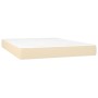 Cama box spring con colchón tela color crema 140x190 cm de , Camas y somieres - Ref: Foro24-3128842, Precio: 539,73 €, Descue...