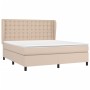 Cama box spring con colchón cuero sintético capuchino 160x200cm de , Camas y somieres - Ref: Foro24-3129044, Precio: 609,20 €...