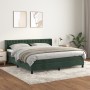 Cama box spring con colchón terciopelo verde oscuro 160x200 cm de , Camas y somieres - Ref: Foro24-3131150, Precio: 504,04 €,...