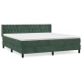 Box spring bed with dark green velvet mattress 160x200 cm by , Beds and slatted bases - Ref: Foro24-3131150, Price: 494,50 €,...