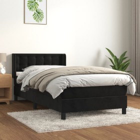 Box spring bed with black velvet mattress 80x200 cm by , Beds and slatted bases - Ref: Foro24-3131167, Price: 287,99 €, Disco...