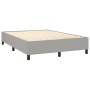 Cama box spring con colchón tela gris claro 140x200 cm de , Camas y somieres - Ref: Foro24-3131753, Precio: 510,46 €, Descuen...