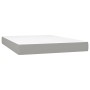 Cama box spring con colchón tela gris claro 140x200 cm de , Camas y somieres - Ref: Foro24-3131753, Precio: 510,46 €, Descuen...