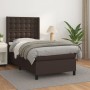 Cama box spring con colchón cuero sintético marrón 80x200 cm de , Camas y somieres - Ref: Foro24-3132468, Precio: 344,64 €, D...