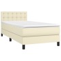 Cama box spring y colchón LED cuero sintético crema 80x200 cm de , Camas y somieres - Ref: Foro24-3134191, Precio: 306,88 €, ...