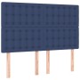 Cama box spring colchón y luces LED tela azul 140x200 cm de , Camas y somieres - Ref: Foro24-3135763, Precio: 528,23 €, Descu...