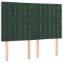 Box spring bed with mattress and LED dark green velvet 140x190cm by , Beds and slatted bases - Ref: Foro24-3136362, Price: 52...