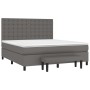 Cama box spring con colchón cuero sintético gris 160x200 cm de , Camas y somieres - Ref: Foro24-3137675, Precio: 601,33 €, De...