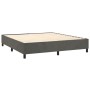 Box spring bed with dark gray velvet mattress 160x200 cm by , Beds and slatted bases - Ref: Foro24-3137732, Price: 587,99 €, ...