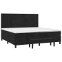 Cama box spring con colchón terciopelo negro 200x200 cm de , Camas y somieres - Ref: Foro24-3137745, Precio: 698,99 €, Descue...