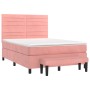 Cama box spring con colchón terciopelo rosa 140x190 cm de , Camas y somieres - Ref: Foro24-3137904, Precio: 538,70 €, Descuen...