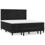 Cama box spring con colchón terciopelo negro 160x200 cm de , Camas y somieres - Ref: Foro24-3137973, Precio: 593,59 €, Descue...