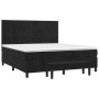 Cama box spring con colchón terciopelo negro 160x200 cm de , Camas y somieres - Ref: Foro24-3137973, Precio: 593,59 €, Descue...