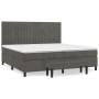 Box spring bed with dark gray velvet mattress 200x200 cm by , Beds and slatted bases - Ref: Foro24-3137984, Price: 740,14 €, ...