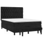 Cama box spring con colchón terciopelo negro 140x190 cm de , Camas y somieres - Ref: Foro24-3138021, Precio: 581,48 €, Descue...