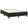 Cama box spring con colchón terciopelo negro 140x190 cm de , Camas y somieres - Ref: Foro24-3138021, Precio: 581,48 €, Descue...