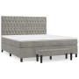 Cama box spring con colchón terciopelo gris claro 180x200 cm de , Camas y somieres - Ref: Foro24-3138037, Precio: 687,99 €, D...