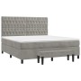 Cama box spring con colchón terciopelo gris claro 180x200 cm de , Camas y somieres - Ref: Foro24-3138037, Precio: 687,99 €, D...