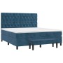 Cama box spring con colchón terciopelo azul oscuro 160x200 cm de , Camas y somieres - Ref: Foro24-3138035, Precio: 640,49 €, ...