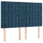 Cama box spring con colchón terciopelo azul oscuro 140x200 cm de , Camas y somieres - Ref: Foro24-3138089, Precio: 561,39 €, ...