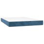 Cama box spring con colchón terciopelo azul oscuro 140x200 cm de , Camas y somieres - Ref: Foro24-3138089, Precio: 561,39 €, ...