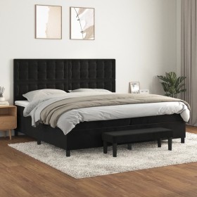 Box spring bed with black velvet mattress 200x200 cm by , Beds and slatted bases - Ref: Foro24-3138105, Price: 707,50 €, Disc...