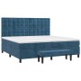 Box spring bed with dark blue velvet mattress 200x200 cm by , Beds and slatted bases - Ref: Foro24-3138107, Price: 744,84 €, ...