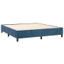 Box spring bed with dark blue velvet mattress 200x200 cm by , Beds and slatted bases - Ref: Foro24-3138107, Price: 744,84 €, ...