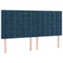 Box spring bed with dark blue velvet mattress 200x200 cm by , Beds and slatted bases - Ref: Foro24-3138107, Price: 744,84 €, ...