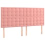 Cama box spring con colchón terciopelo rosa 160x200 cm de , Camas y somieres - Ref: Foro24-3138096, Precio: 576,99 €, Descuen...