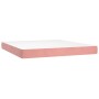 Cama box spring con colchón terciopelo rosa 160x200 cm de , Camas y somieres - Ref: Foro24-3138096, Precio: 576,99 €, Descuen...