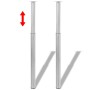 2 Telescopic Table Legs 710mm-1100mm (Polished Nickel Color) by vidaXL, Table legs - Ref: Foro24-242152, Price: 53,87 €, Disc...