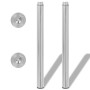 2 Telescopic Table Legs 710mm-1100mm (Polished Nickel Color) by vidaXL, Table legs - Ref: Foro24-242152, Price: 53,87 €, Disc...