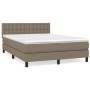 Cama box spring con colchón tela gris taupe 140x200 cm de , Camas y somieres - Ref: Foro24-3140381, Precio: 476,91 €, Descuen...