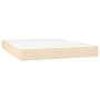 Cama box spring con colchón tela color crema 140x190 cm de , Camas y somieres - Ref: Foro24-3140374, Precio: 446,41 €, Descue...