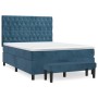 Cama box spring con colchón terciopelo azul oscuro 140x190 cm de , Camas y somieres - Ref: Foro24-3138023, Precio: 550,28 €, ...