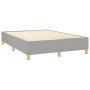 Cama box spring con colchón tela gris claro 140x200 cm de , Camas y somieres - Ref: Foro24-3142657, Precio: 503,98 €, Descuen...