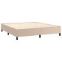 Box spring bed with cappuccino synthetic leather mattress 160x200cm by , Beds and slatted bases - Ref: Foro24-3142856, Price:...