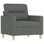 Armchair with dark gray fabric footstool 60 cm by , Sofas - Ref: Foro24-3201066, Price: 219,19 €, Discount: %